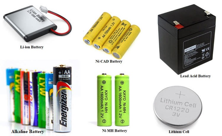 不同类型的电池
