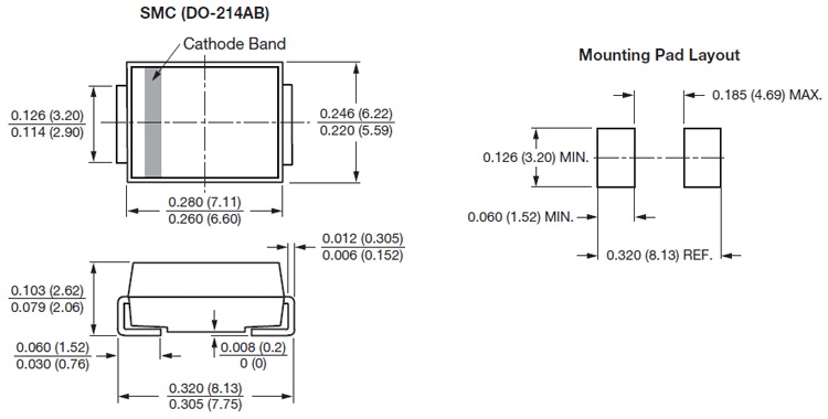 SS34肖特基功率二极管2d模型